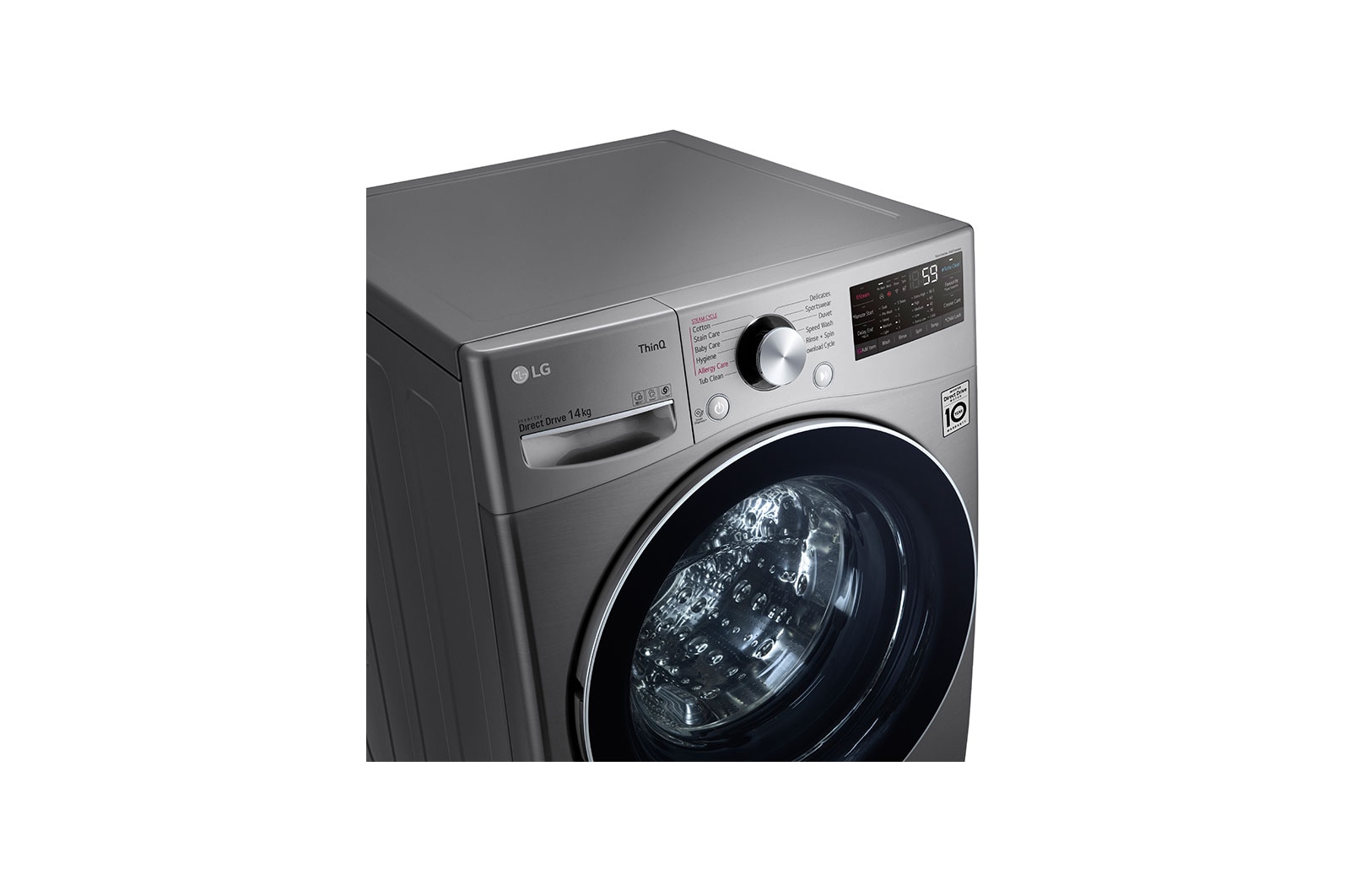 LG 14kg Front Load Washing Machine with  Steam+  and Turbo Clean®, WXL-1014E