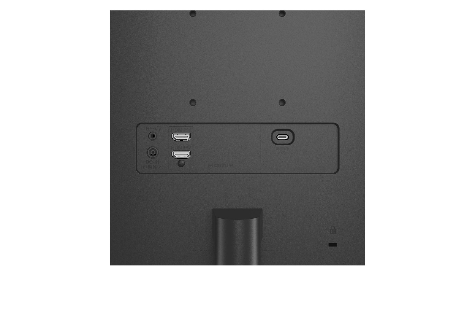 close-up view of ports