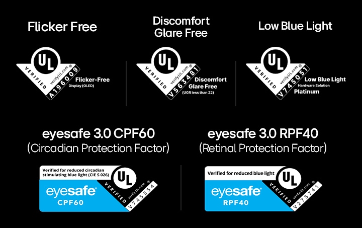 UltraGear OLED gaming monitor (39GX950B) enhances eye comfort with UL-certified anti-glare and low reflectance