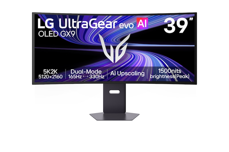 Front view of 39-inch UltraGear evo GX9, World's First 39" 5K2K OLED Gaming Monitor 39GX950B