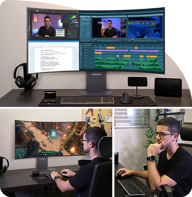 Monitor OLED LG em uso para edição e criação de conteúdo