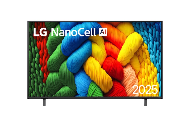 Vista traseira da LG NanoCell NANO80 TV.