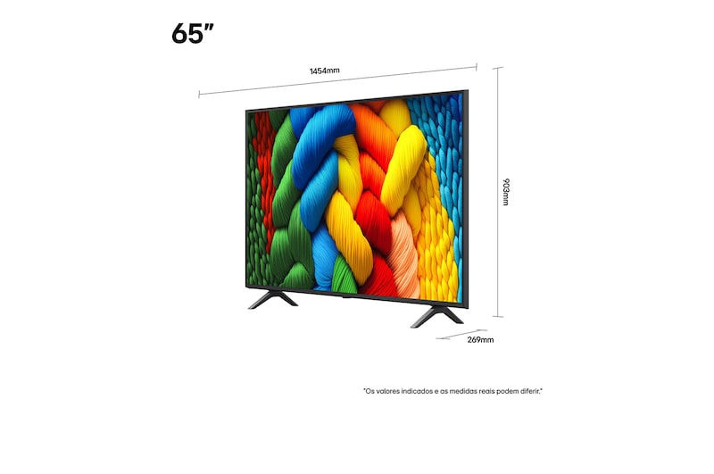 Comparação antes e depois de como o LG 4K Super Upscaling melhora a qualidade da imagem. Dois painéis mostrando a mesma imagem de um pássaro colorido pousado em um galho em uma floresta; o painel da direita está desbotado. O título fala sobre como o 4K Super Upscaling melhora a resolução, o brilho e a nitidez.