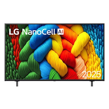 Vista traseira da LG NanoCell NANO80 TV.