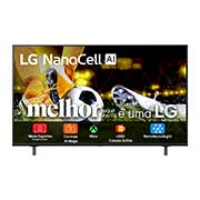 Vista traseira da LG NanoCell NANO80 TV.