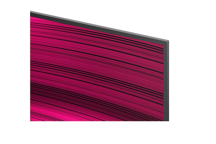 Vista lateral da Smart TV 4K LG OLED evo AI C5.