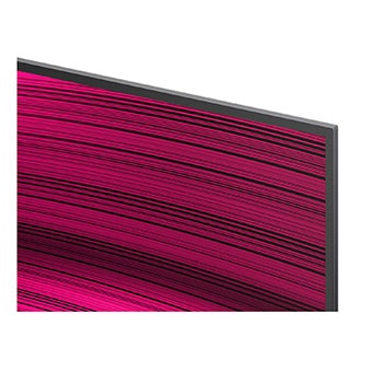 Vista lateral da Smart TV 4K LG OLED evo AI C5.