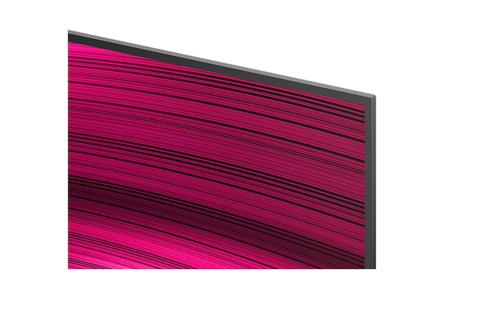 Vista lateral da Smart TV 4K LG OLED evo AI C5.