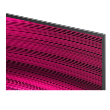 Vista lateral da Smart TV 4K LG OLED evo AI C5.