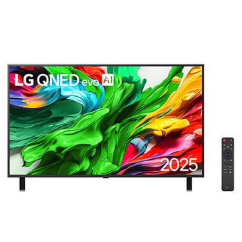 Vista frontal da Smart TV LG QNED evo AI 4K QNED85 MiniLED de 86 polegadas 2025 86QNED85ASG