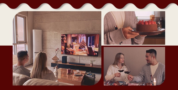 Imagem com uma pessoa e eletrodomésticos LG.