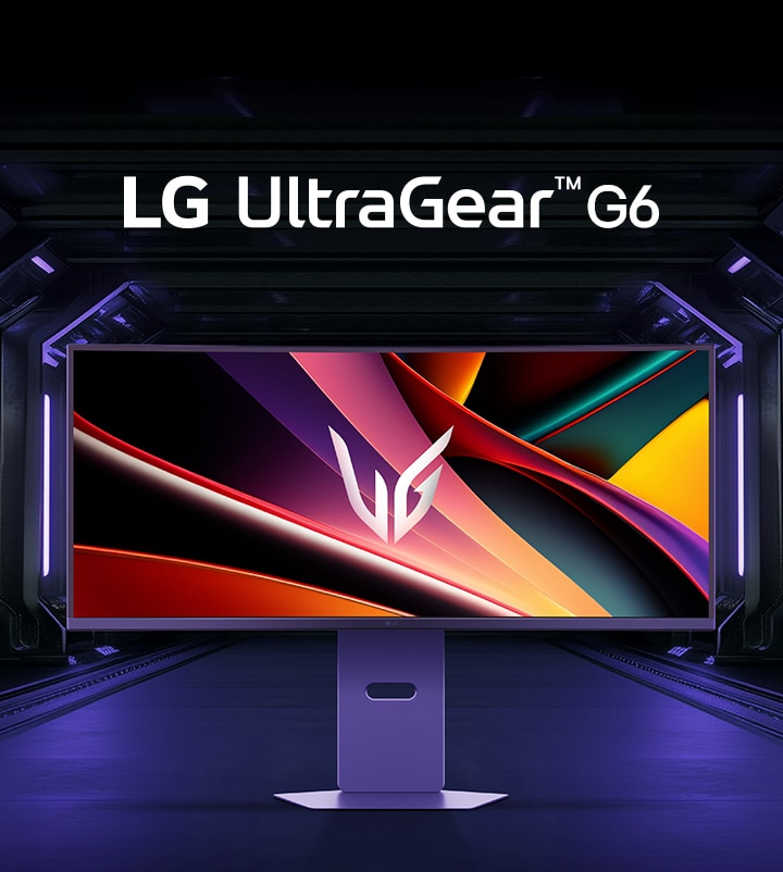 Logo UltraGear™ OLED GX6 com imagem do produto UltraGear.