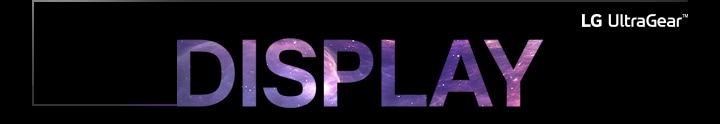 O texto “DISPLAY” está em letras maiúsculas e o logo LG UltraGear aparece no canto superior direito.