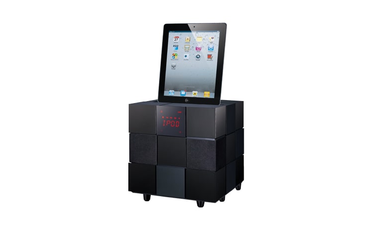 Vista frontal de Com 80W de potência, função AirPlay e Bluetooth. ND8520