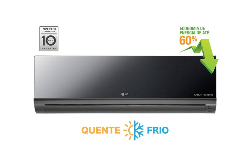 LG Ar Condicionado Split LG Smart Inverter Artcool, 9.000 Btu/h Quente/Frio, AS-W092BRG2