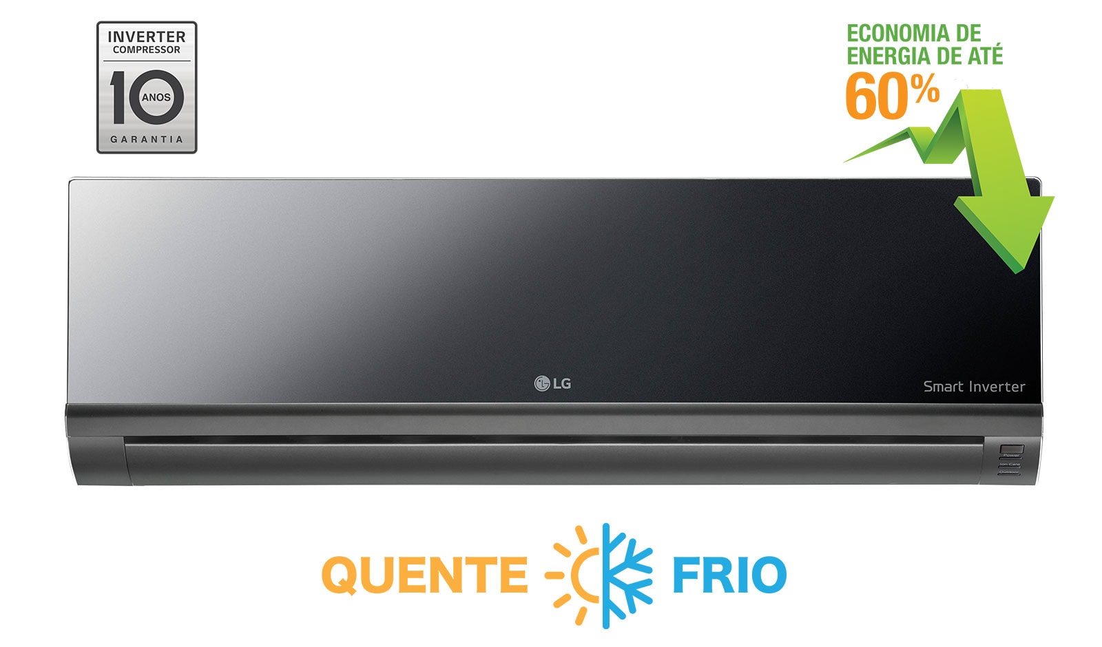 LG Ar Condicionado Split LG Smart Inverter Artcool, 12.000 Btu/h Quente/Frio, AS-W122BRG2
