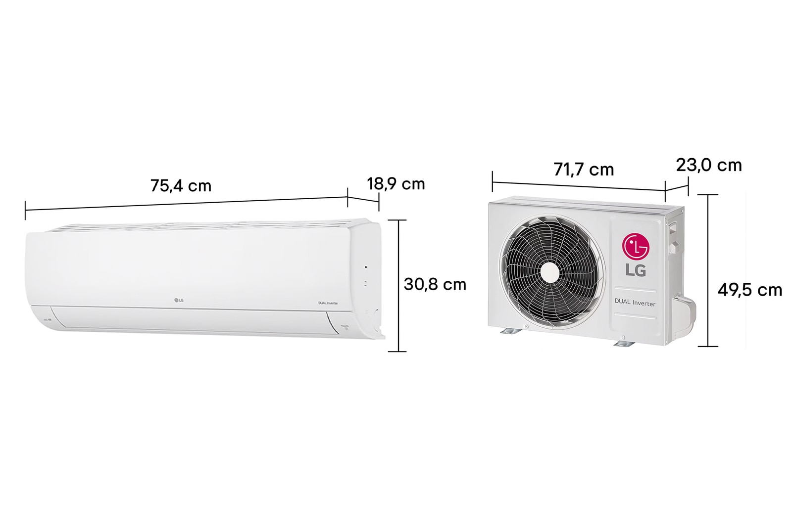 LG Ar-condicionado LG AI Dual Inverter Voice Frio 9.000 BTU Branco 220V, S3-Q09AA31A