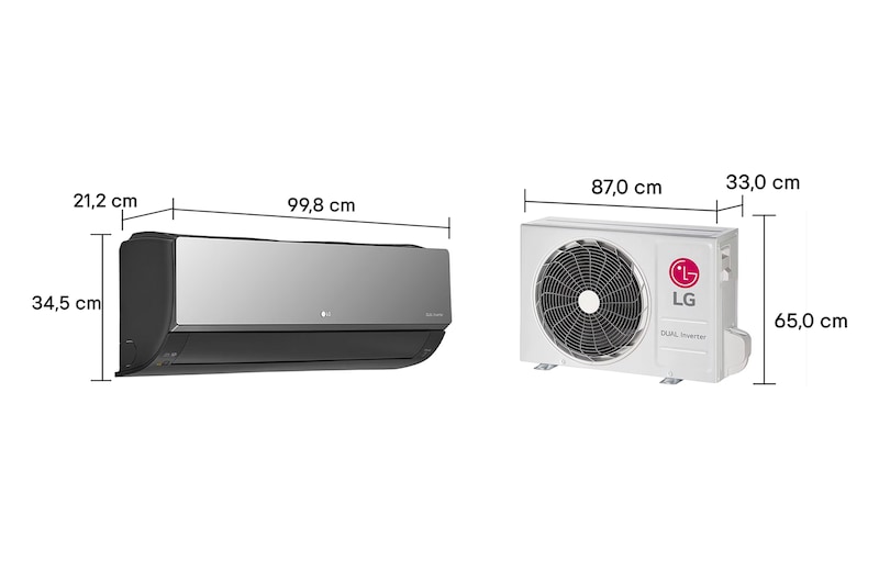LG Ar-Condicionado LG AI Dual Inverter Voice Artcool 24.000 BTU Frio 220V, S3-Q24K2R1B
