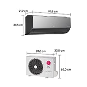 LG Ar-Condicionado LG AI Dual Inverter Voice Artcool 24.000 BTU Quente/Frio 220V, S3-W24K2R7A