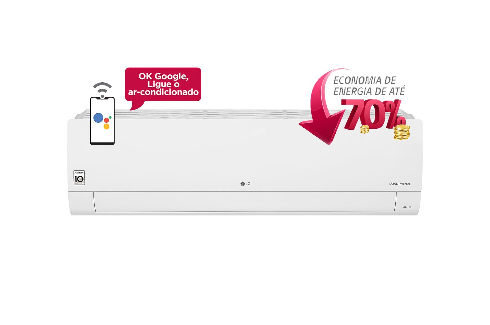 LG Ar Condicionado Split LG DUAL InverterVoice 30.000, Quente/Frio, 220V, S4-W30L43FA-