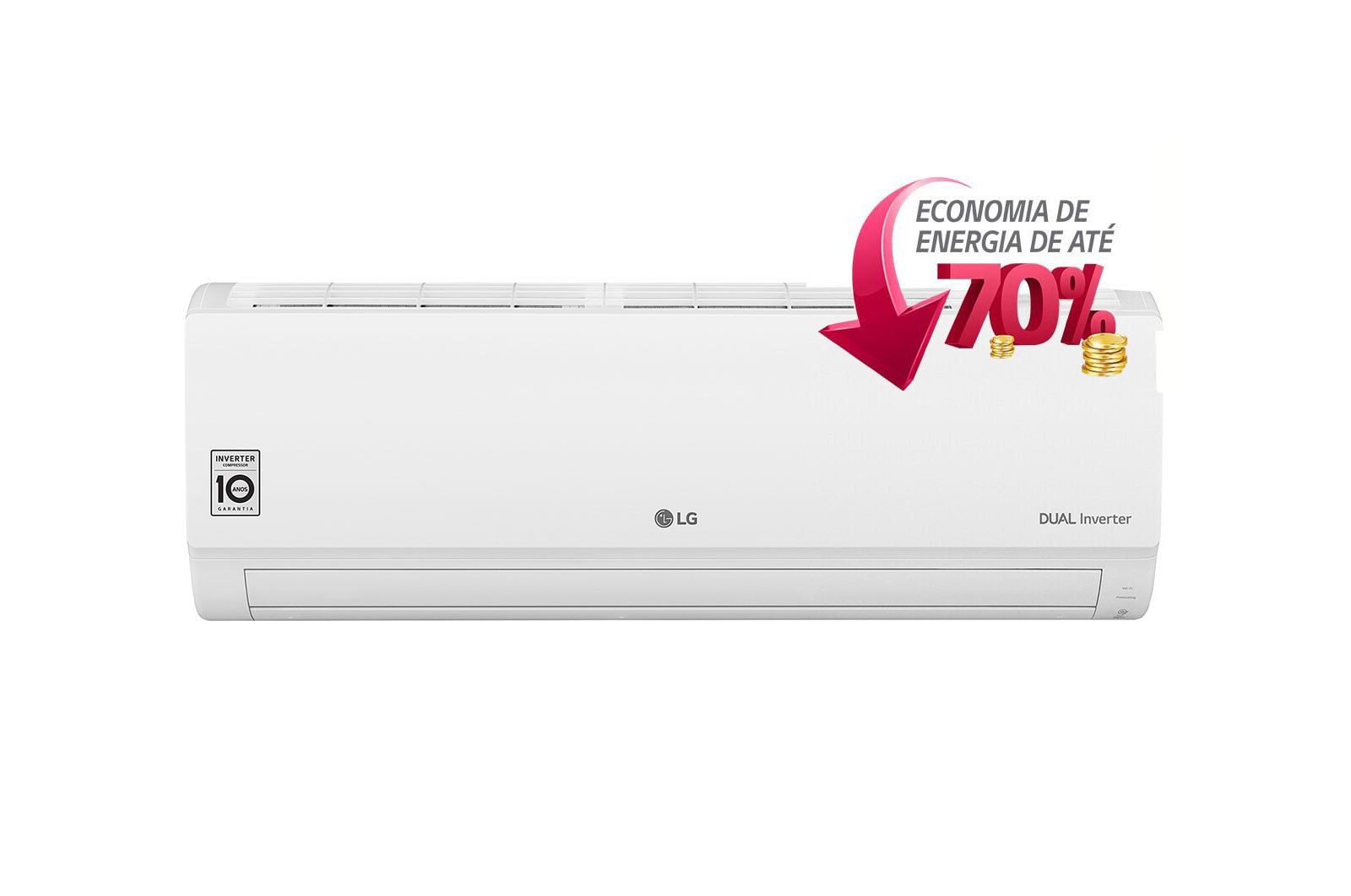 LG Ar Condicionado Split LG DUAL Inverter 9.000 Frio, S4-Q09WA5WB