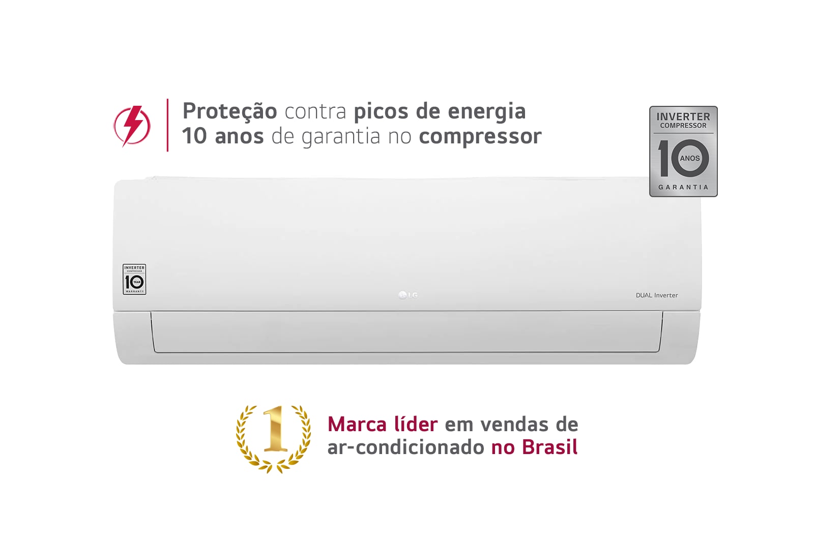 LG Ar-Condicionado Split LG DUAL Inverter Compact 18.000 BTUs 220V Frio S4-Q18KL3A, S4-Q18KL3AA