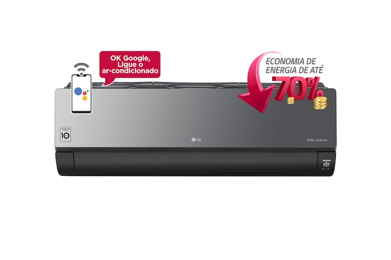 LG Ar condicionado Split LG DUAL Inverter VOICE ARTCOOL 24.000 Quente/Frio 220V, S4-W24KERP1