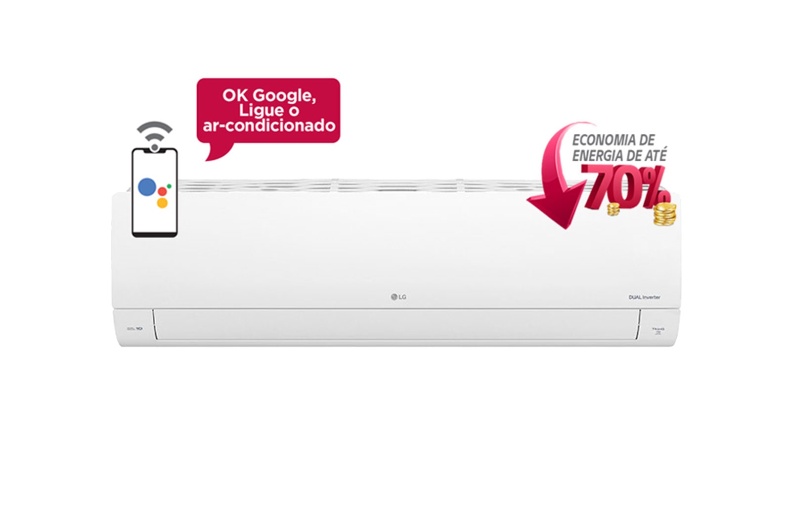 LG DUAL Inverter VOICE 36.000 Quente/Frio 220V, S4-W36R43FA