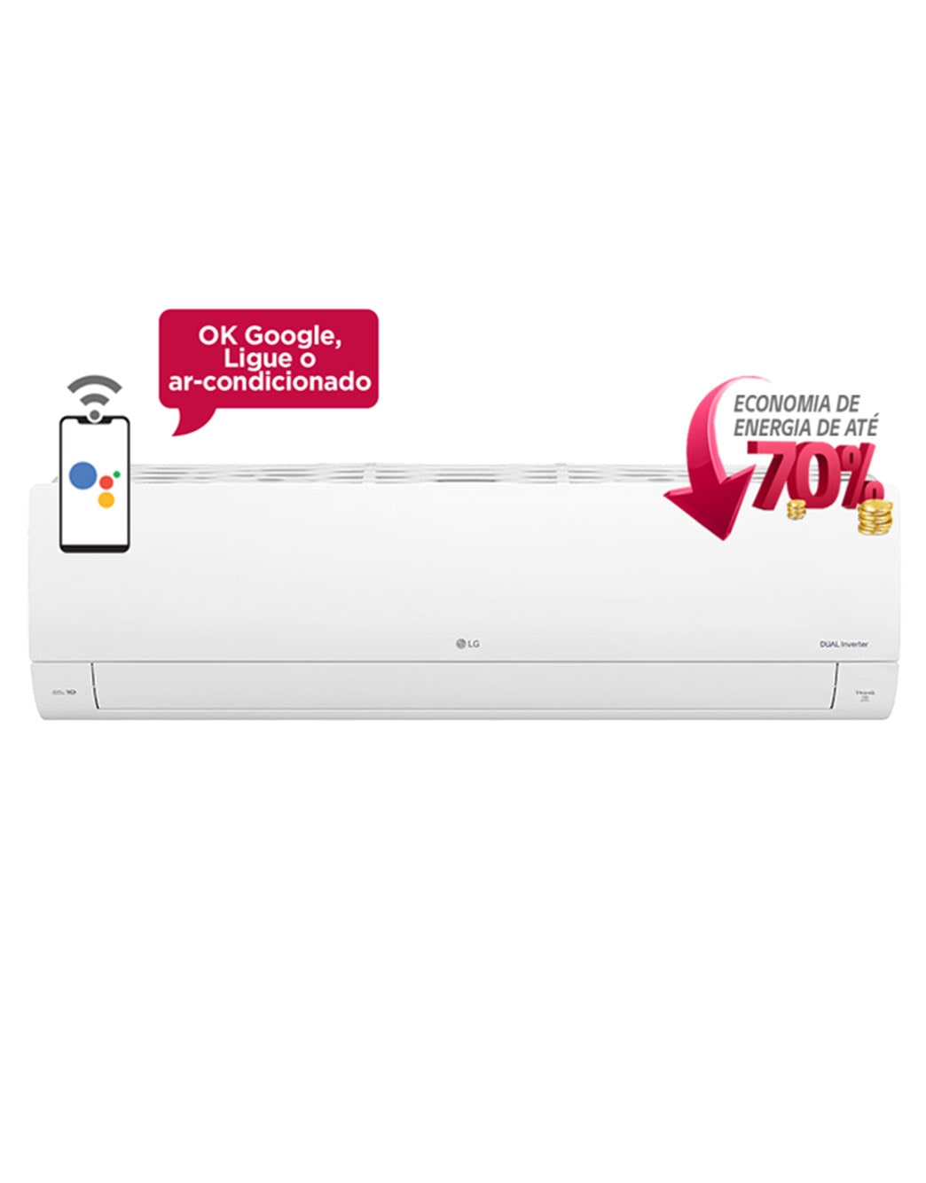 LG DUAL Inverter VOICE 36.000 Quente/Frio 220V, S4-W36R43FA