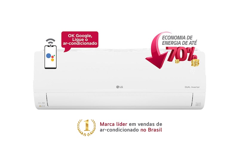 LG DUAL Inverter VOICE 36.000 Quente/Frio 220V, S4-W36R43FA