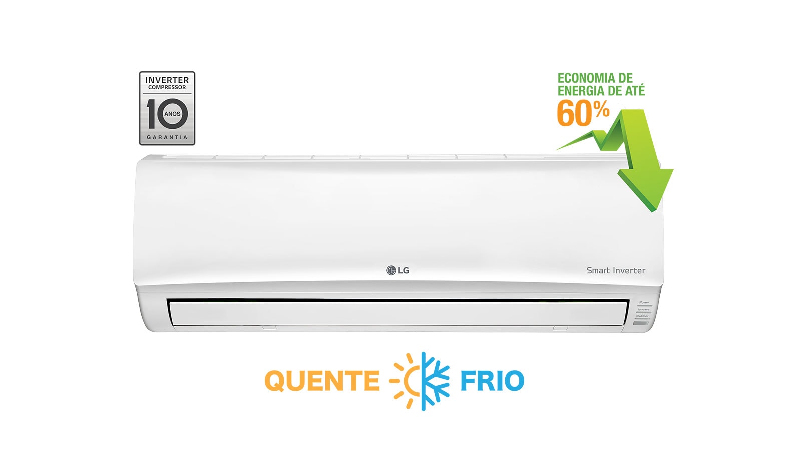 LG Ar Condicionado Split LG Smart Inverter, 9.000 Btu/h Quente/Frio, US-W092WSG3