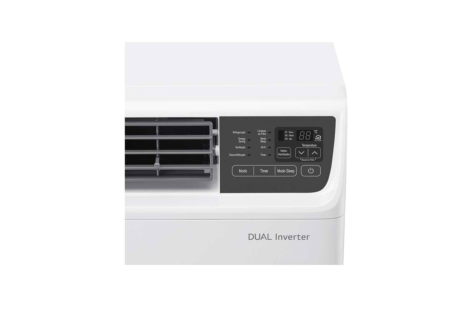 LG Ar Condicionado Janela LG DUAL Inverter VOICE 14.000 Frio, 127V, W3NQ15LNNP0