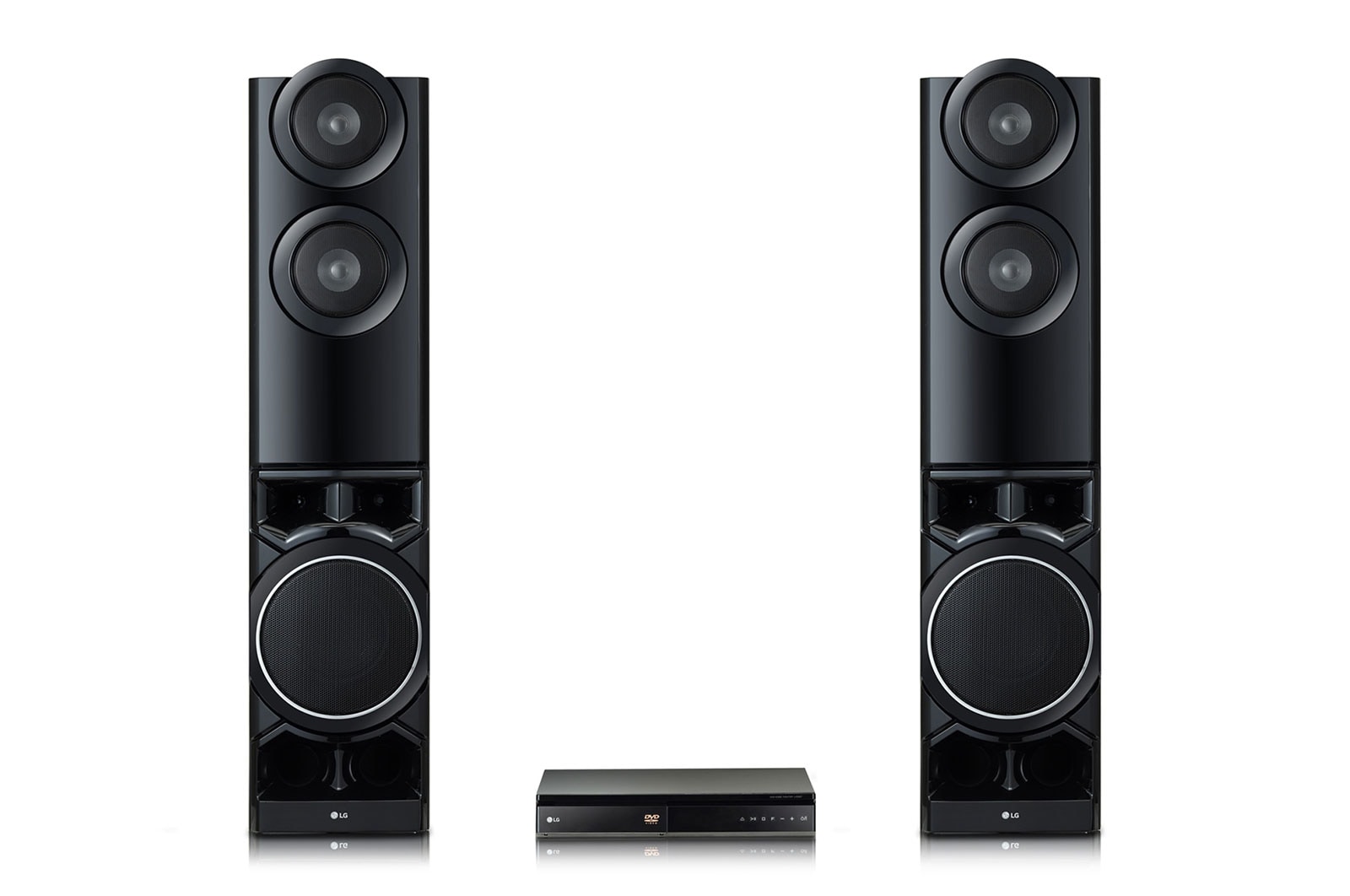 LG Home Theater LG Xboom LHD687 4.2 canais Bluetooth USB HDMI Dual subwoofers integrados Karaokê, LHD687