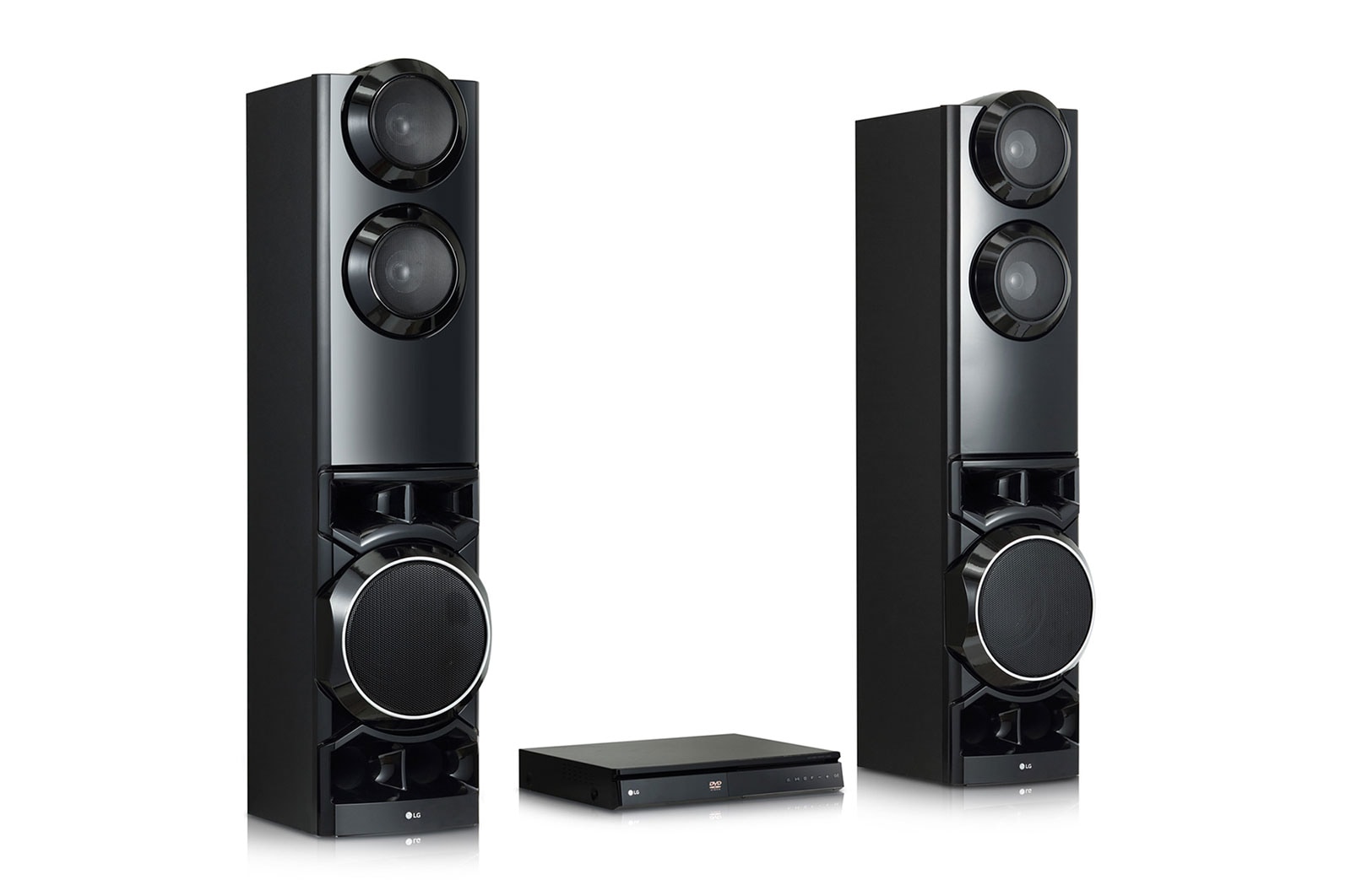 LG Home Theater LG Xboom LHD687 4.2 canais Bluetooth USB HDMI Dual subwoofers integrados Karaokê, LHD687