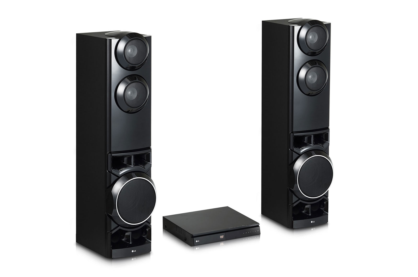 LG Home Theater LG Xboom LHD687 4.2 canais Bluetooth USB HDMI Dual subwoofers integrados Karaokê, LHD687