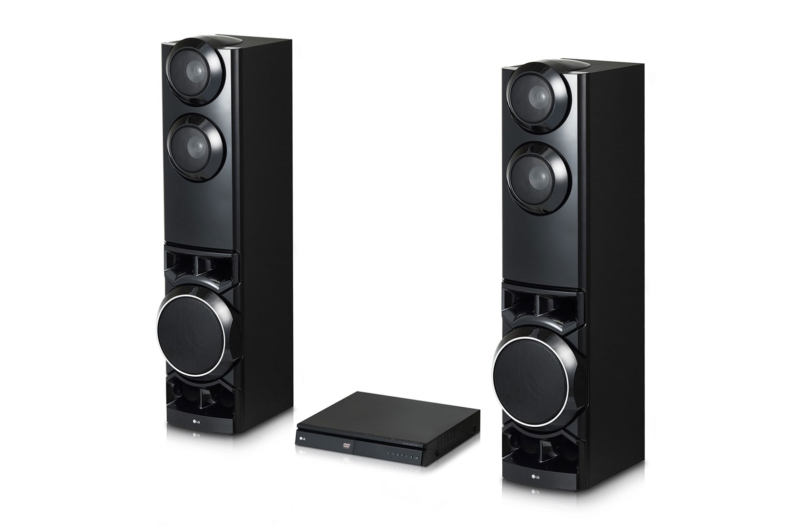 LG Home Theater LG Xboom LHD687 4.2 canais Bluetooth USB HDMI Dual subwoofers integrados Karaokê, LHD687