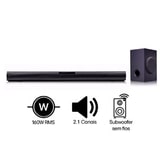 SoundBar LG SQC1 – 160W RMS, Conexão Bluetooth, 2.1 Canais, Auto Sound Engine (ASE), Adaptive Sound Control (ASC), Sem fios, Conexões Múltiplas