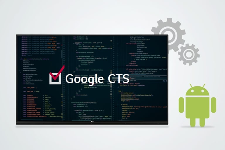 Aprovada no Google CTS (Compatibility Test Suite), a LG é a única empresa a fornecer displays interativos com essa certificação.