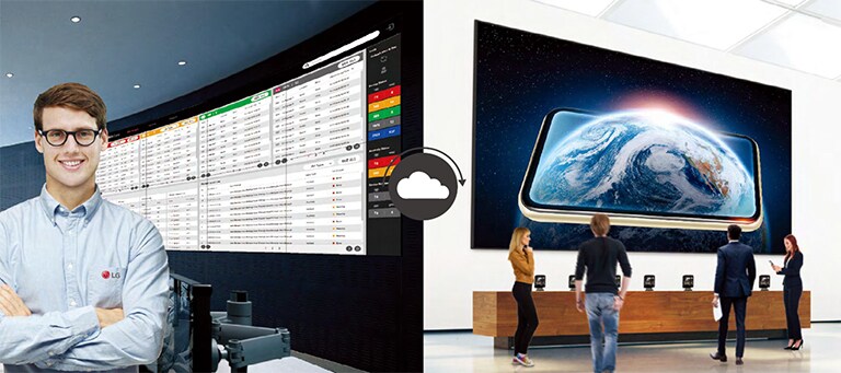 O engenheiro da LG monitora o status do MAGNIT instalado nas lojas de equipamentos eletrônicos em tempo real.