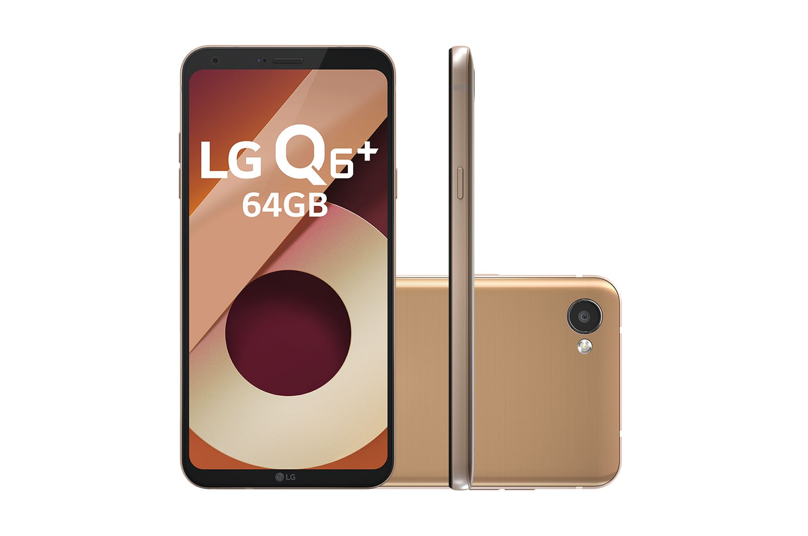 LG Smartphone LG Q6 Plus Rose Gold 64 GB de Memória interna e Câmera de 13MP, LGM700TV Q6 PLUS Rose Gold