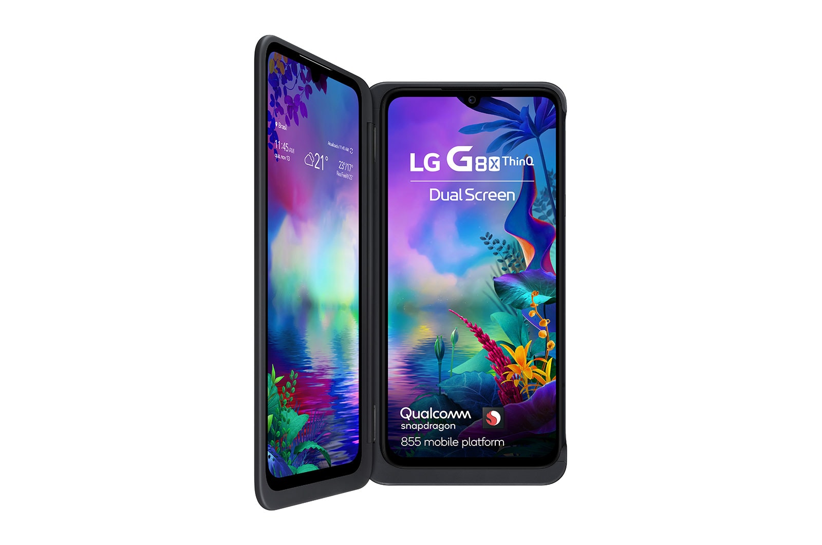 LG Smartphone LG G8X ThinQ - Duas telas OLED de 6.4", Full HD+, Frontal de 32MP e Memória de 6GB/128GB, LMG850EMW