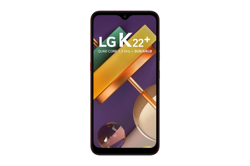 Vista frontal de LG K22+ LMK200BAW