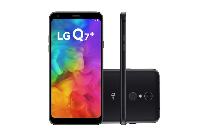 LG Smartphone LG Q7+ 64GB resistente à água e poeira, Câmera de 16MP, Memória de 64GB e DTS: X 3D Sound, LMQ610BA
