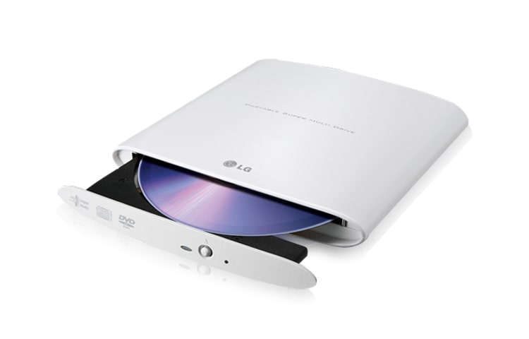 LG Drive externo portátil slim, gravador e leitor de DVD e CD, GP08NU6W
