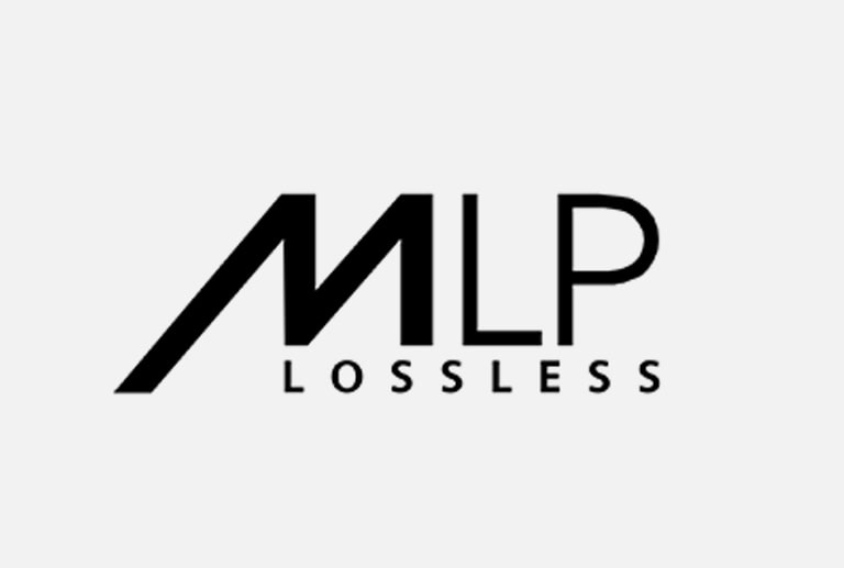 " Um logotipo MLP em um fundo cinza"