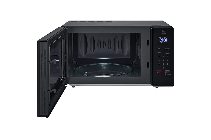 LG Micro-ondas LG Grill NeoChef 30 litros Preto Limpa Fácil MG3035DS - 220v, MG3035DSA, Porta aberta
