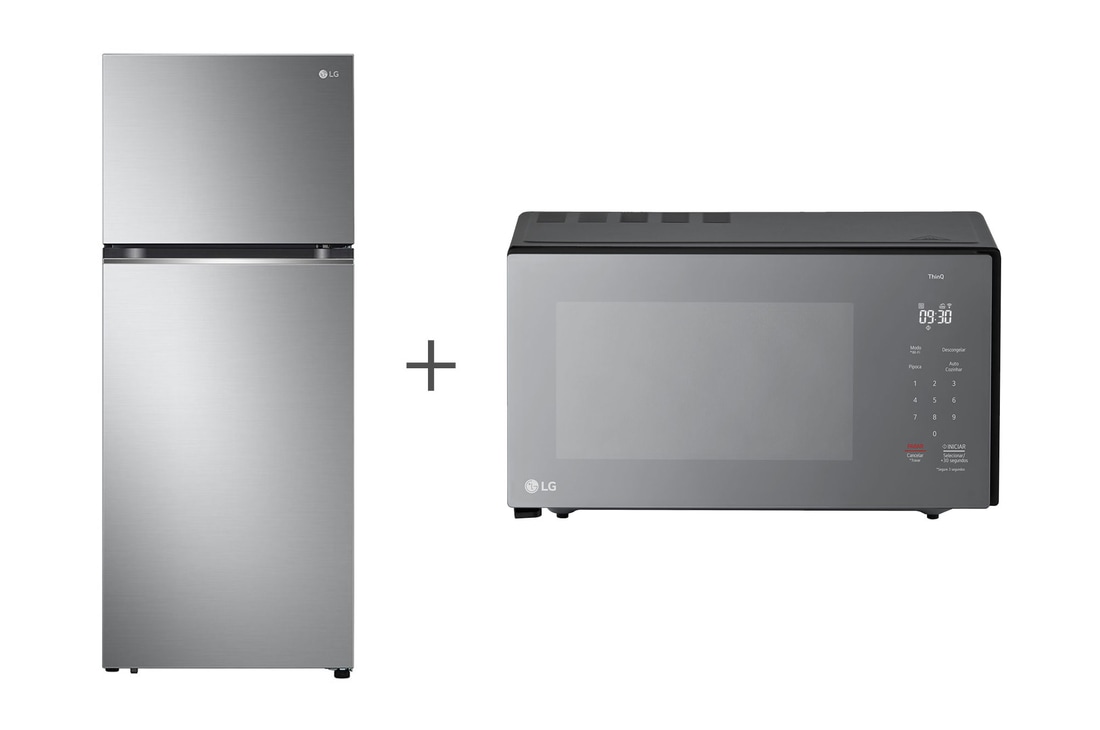 Refrigerator front view + Micro oven front view