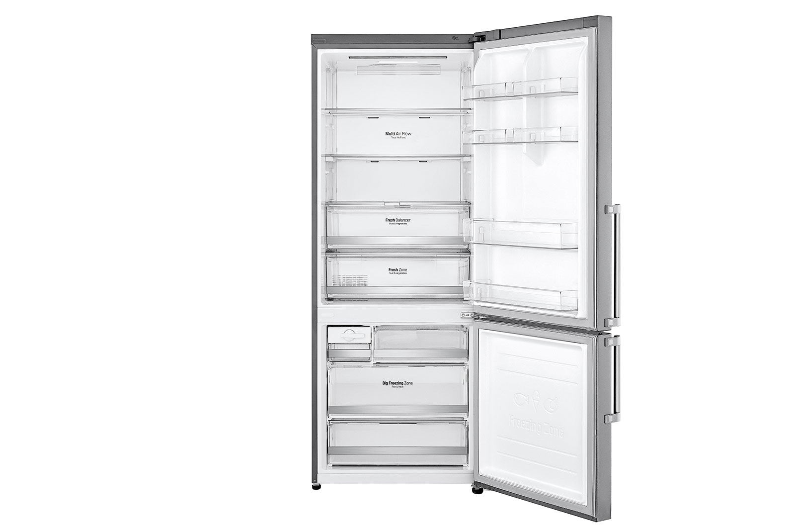 LG Geladeira Smart LG Bottom Freezer Inverter 451 litros com Nature Fresh™ e LG ThinQ®, GC-B659BSB