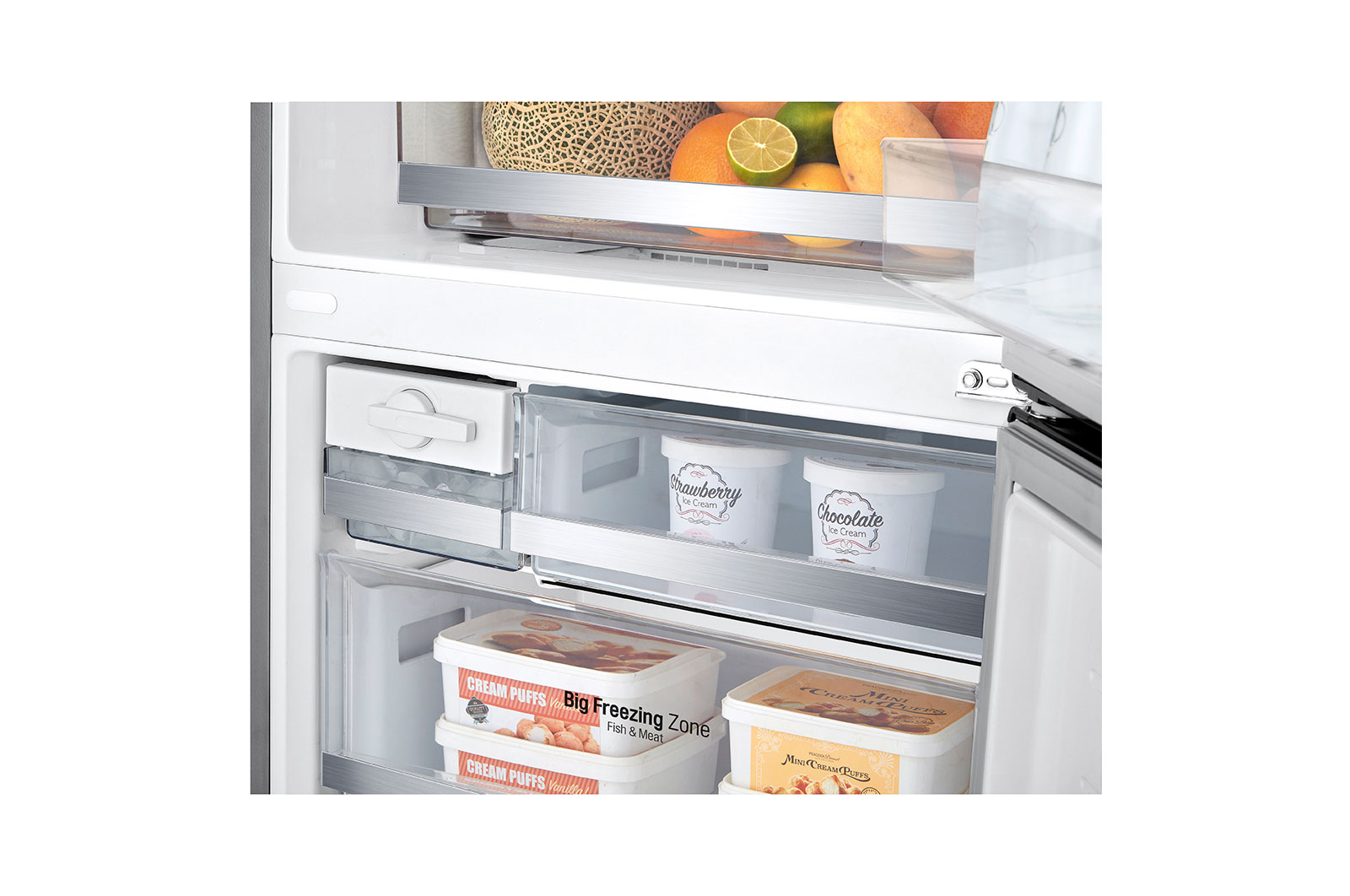 LG Geladeira Smart LG Bottom Freezer Inverter 451 litros com Nature Fresh™ e LG ThinQ®, GC-B659BSB