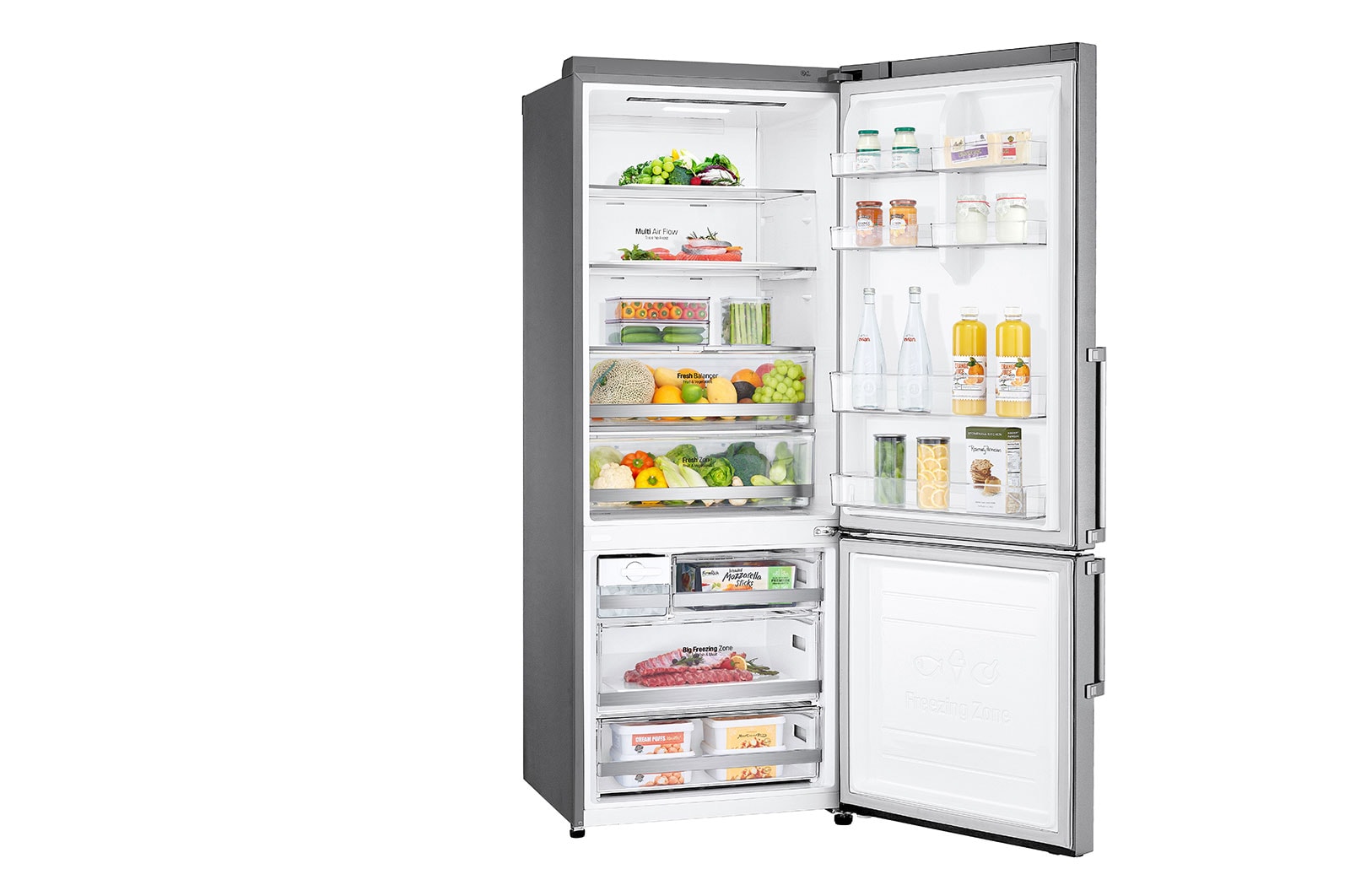 LG Geladeira Smart LG Bottom Freezer Inverter 451 litros com Nature Fresh™ e LG ThinQ®, GC-B659BSB